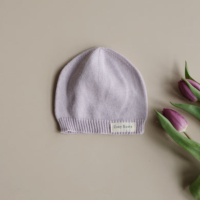 Organic Thin Knit Beanie Lavender