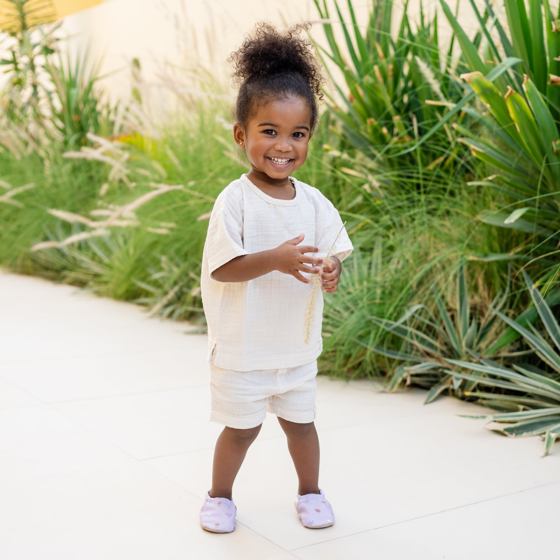 Organic Muslin Shorts Sand