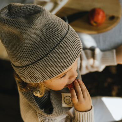 Organic Knit Beanie Khaki