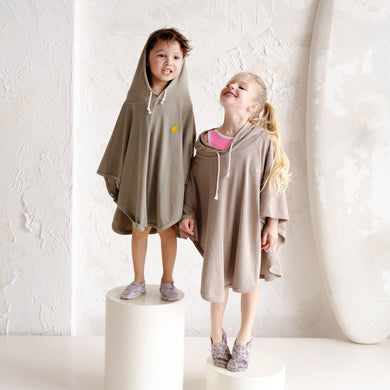 Organic UV Poncho Khaki UPF50+