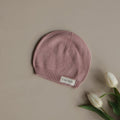 Organic Thin Knit Beanie Dusty Rose