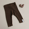 Organic Knit Leggings Chocolate brown
