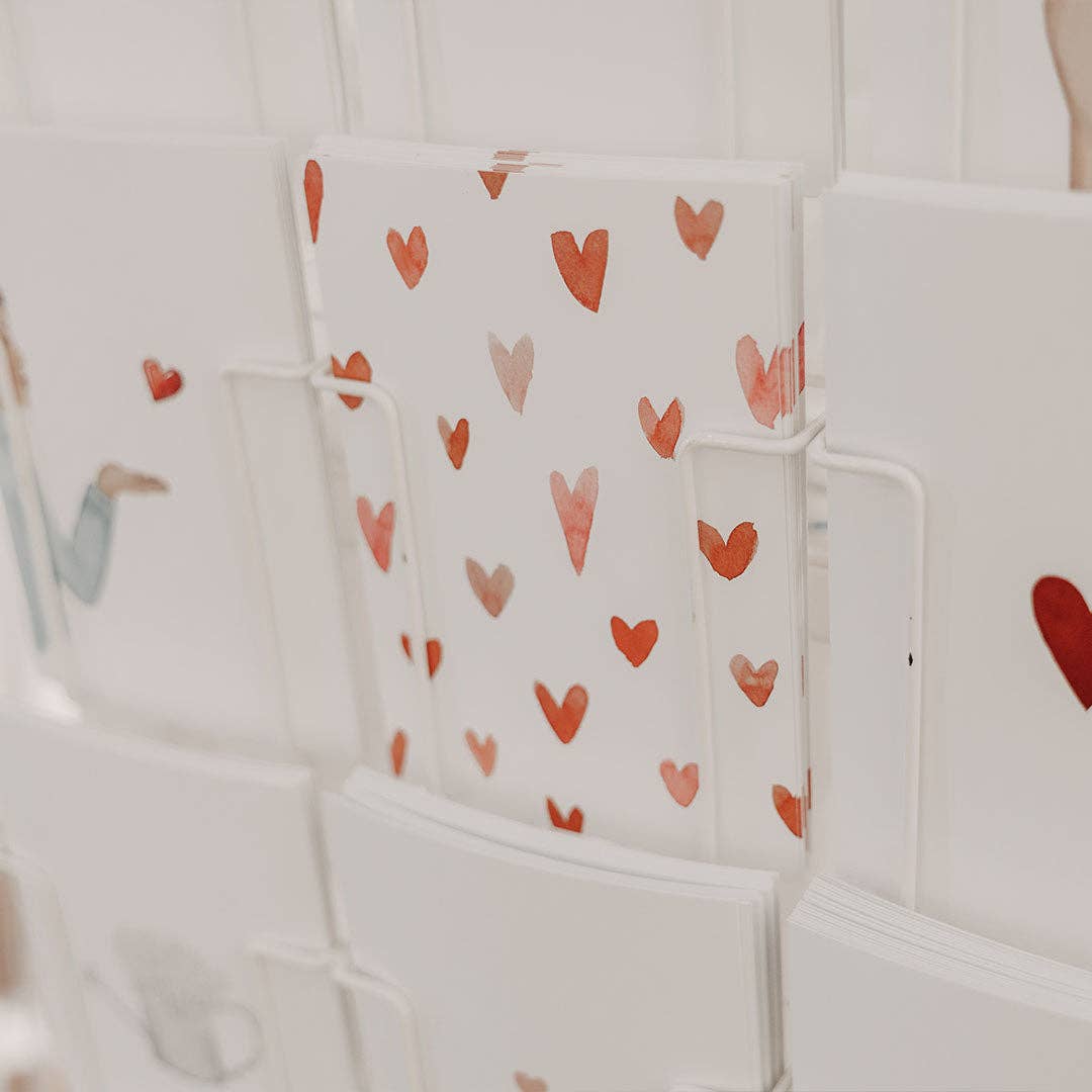 Aquarellkarte Hearts (VE = 10 Stück)