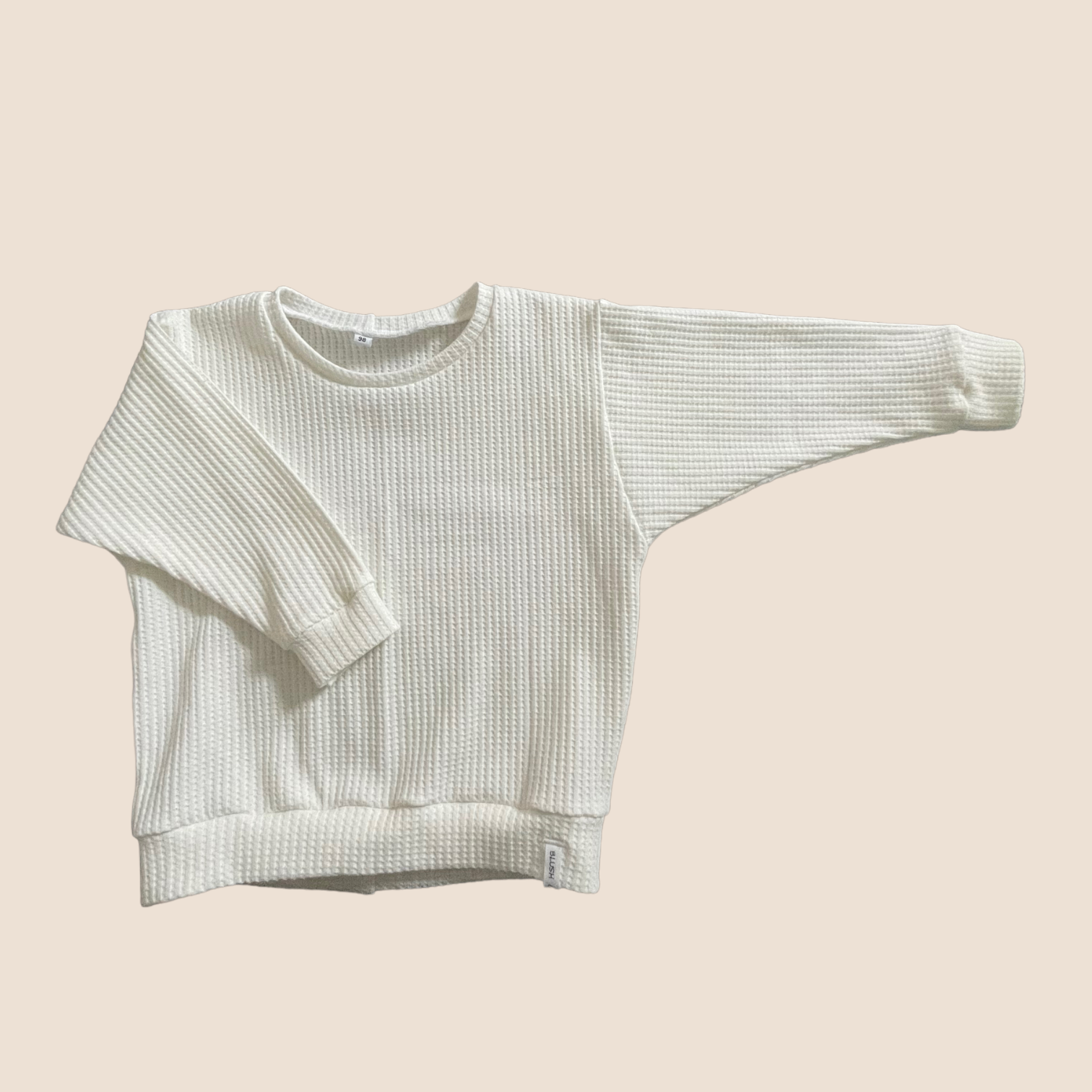 Sweatshirt waffle ecru