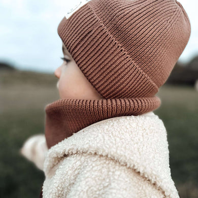 Organic Knit Beanie Walnut
