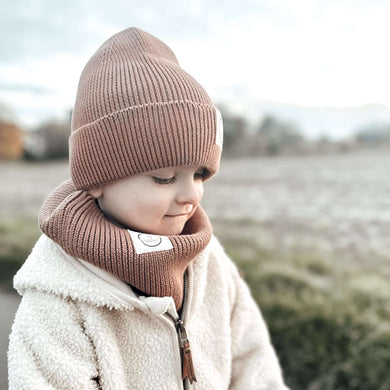 Organic Knit Beanie Walnut