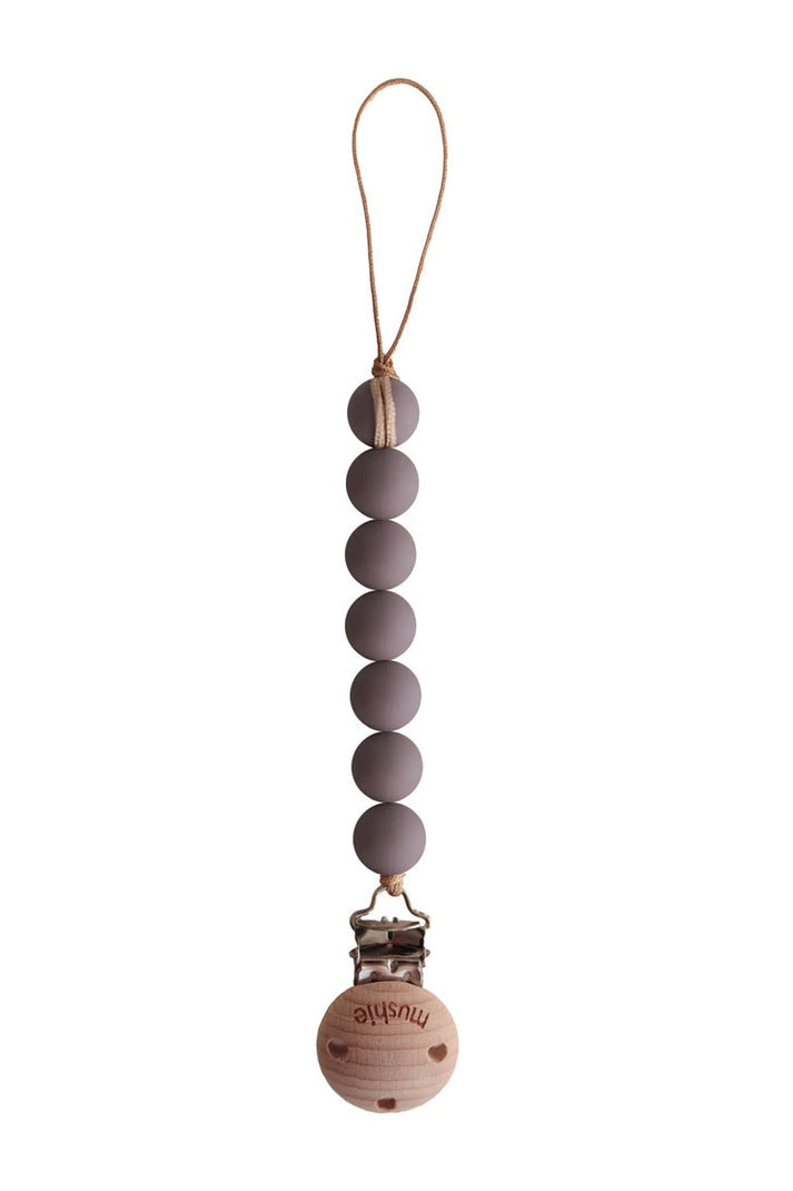 Silicon Pacifier Clip Halo Ash