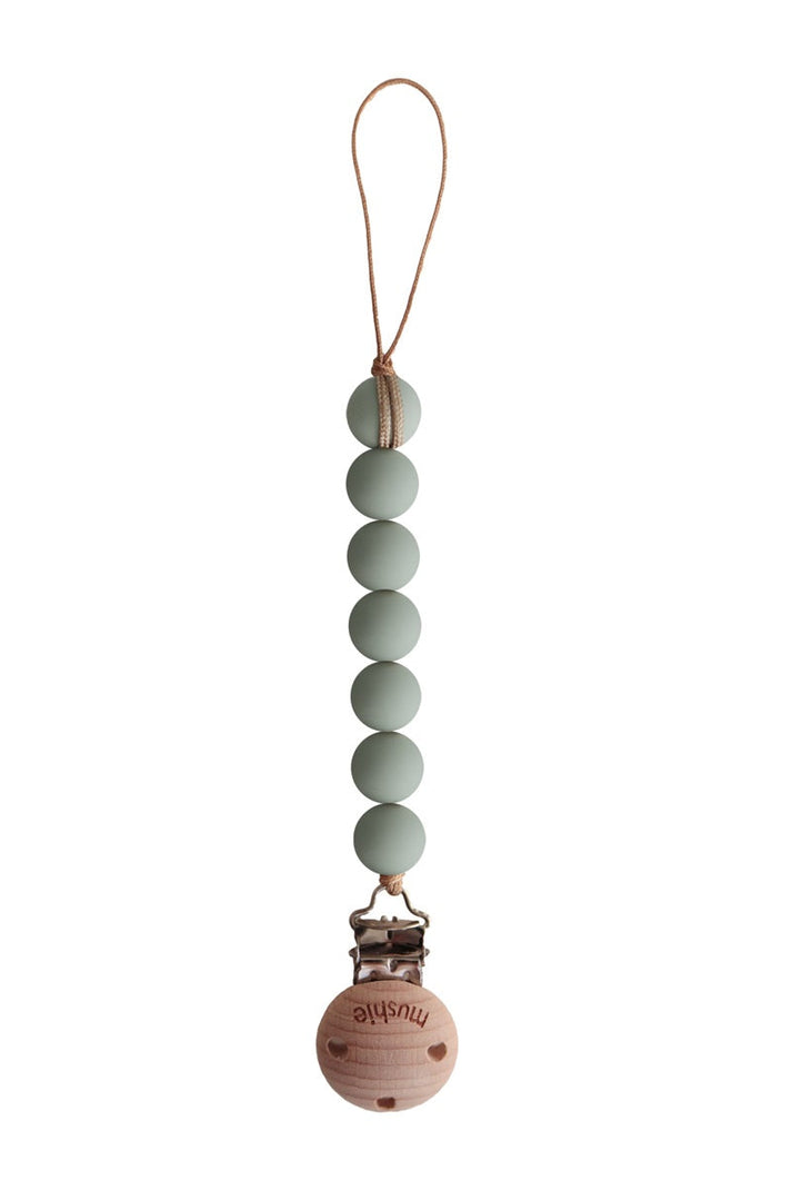 Silicon Pacifier Clip Halo Sage