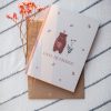 Klappkarte | Bär Rose Hurra ein Mädchen