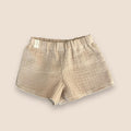 Musselin Shorts dunkelbeige