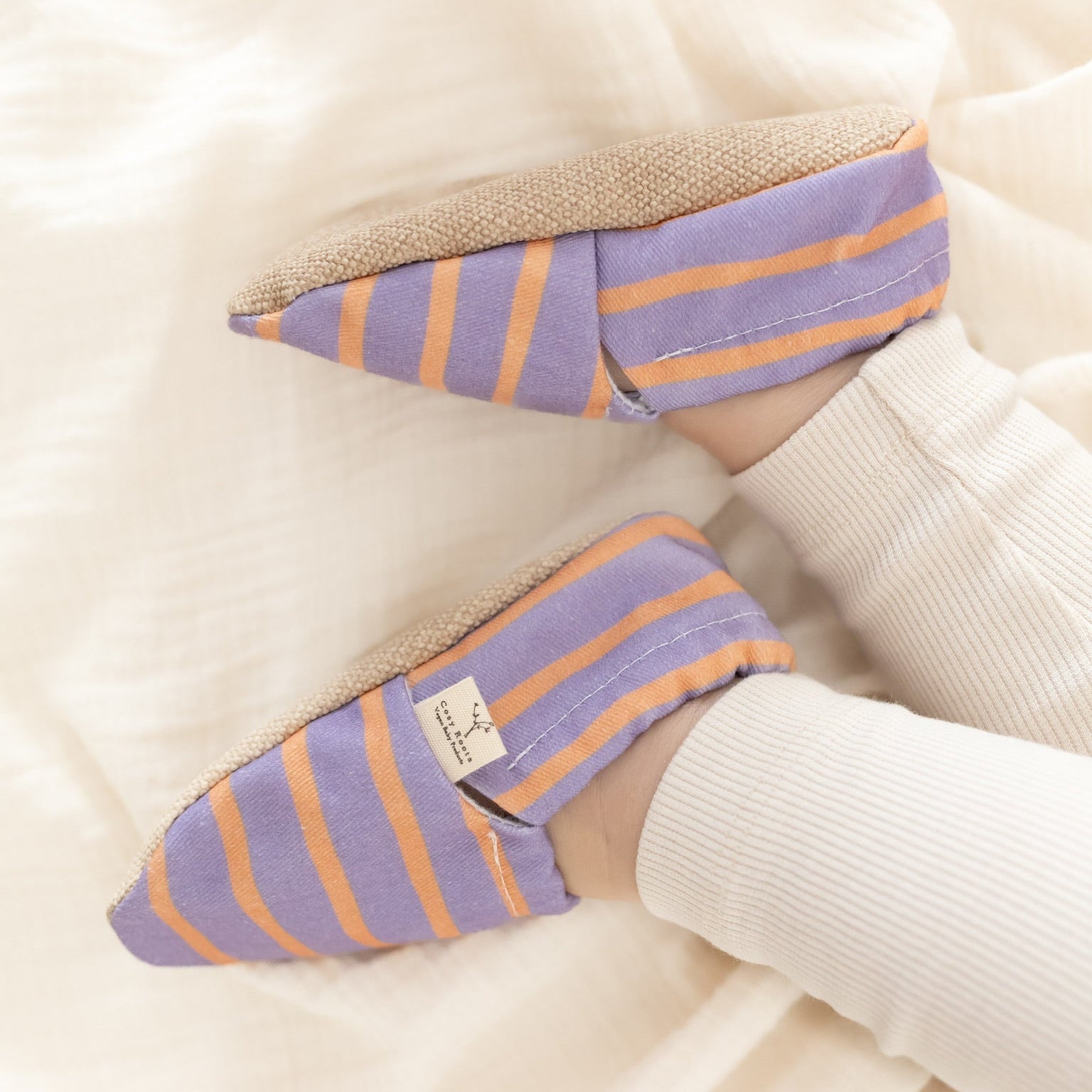 Schühchen Sunset Sorbet (lavender/orange striped) 6
