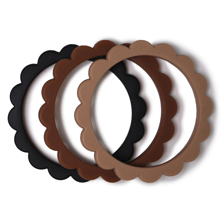 Flower Bracelet Black/Natural/Caramel