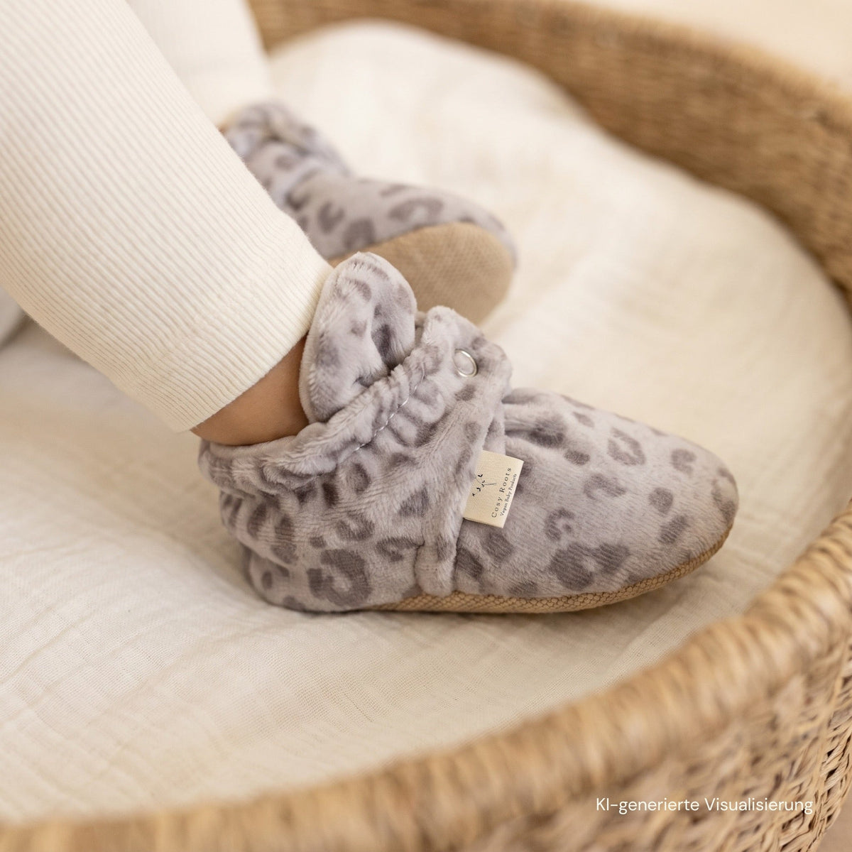 Nicky Booties Leo Macchiato aus Bio-Baumwolle, Ansicht 3, Blush Couture