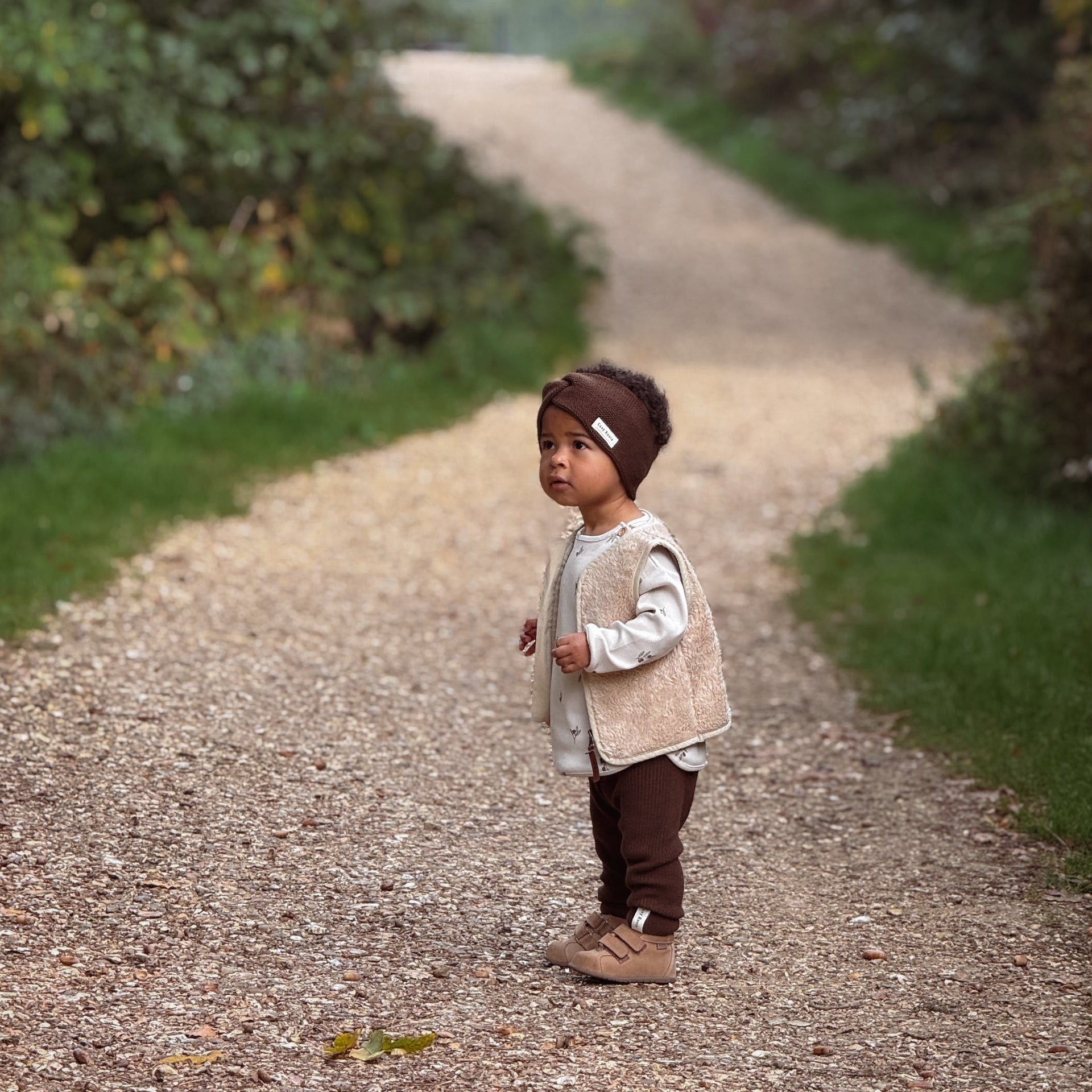 Organic Knit Headband Chocolate Brown