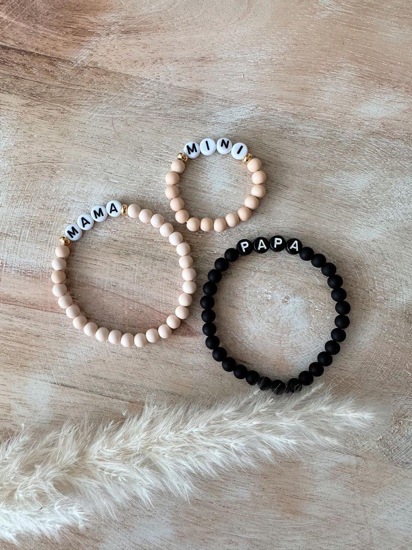 Armband Papa schwarz