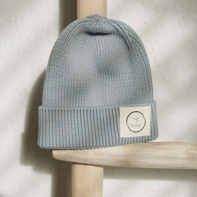 Organic Knit Beanie Dusty blue
