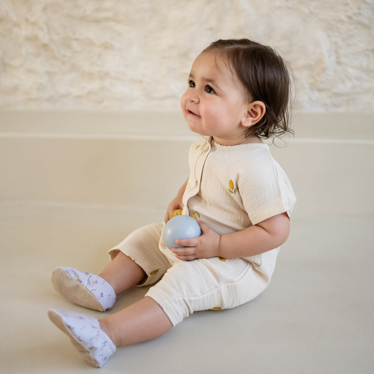 Muslin Onesie Pure Lemon