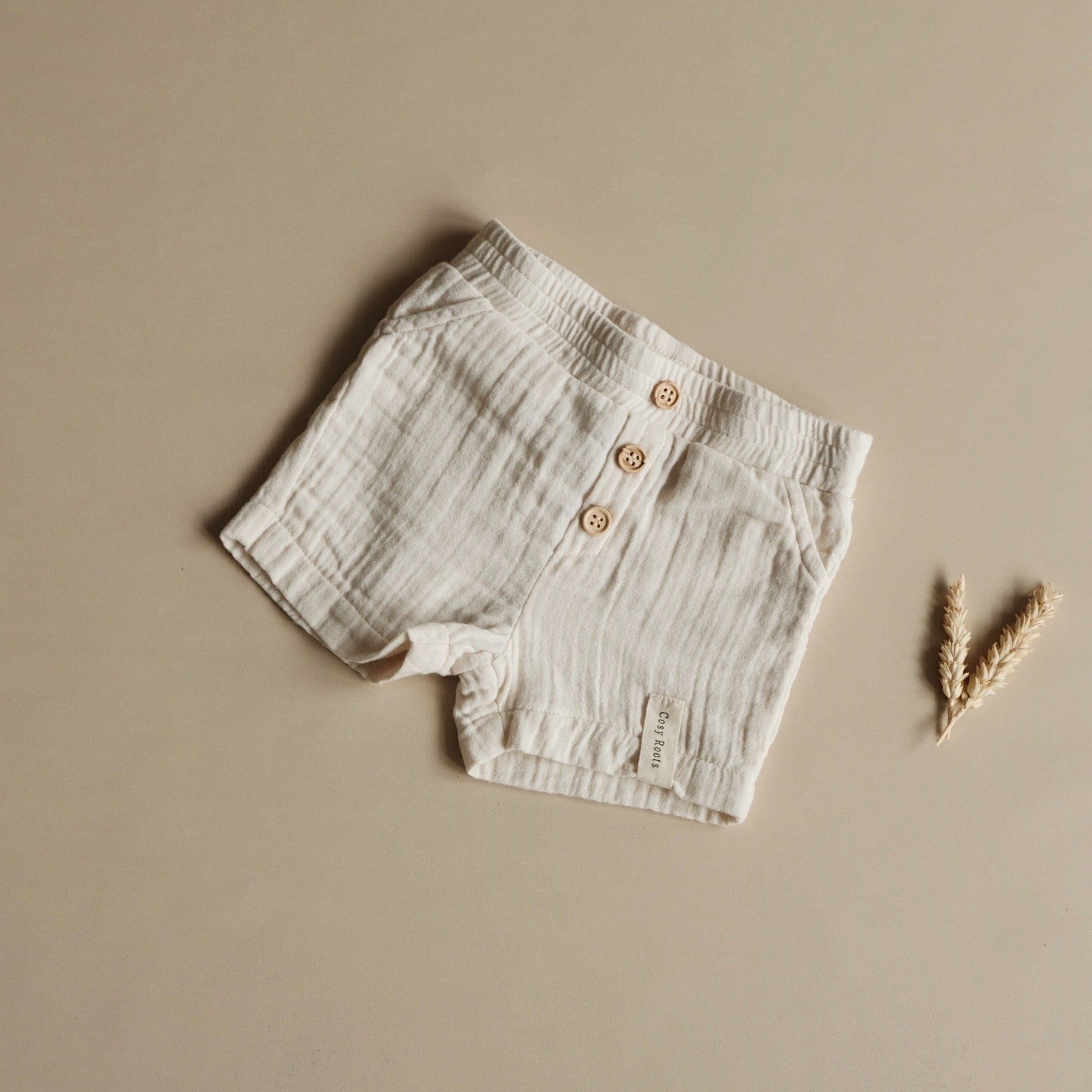 Organic Muslin Shorts Sand
