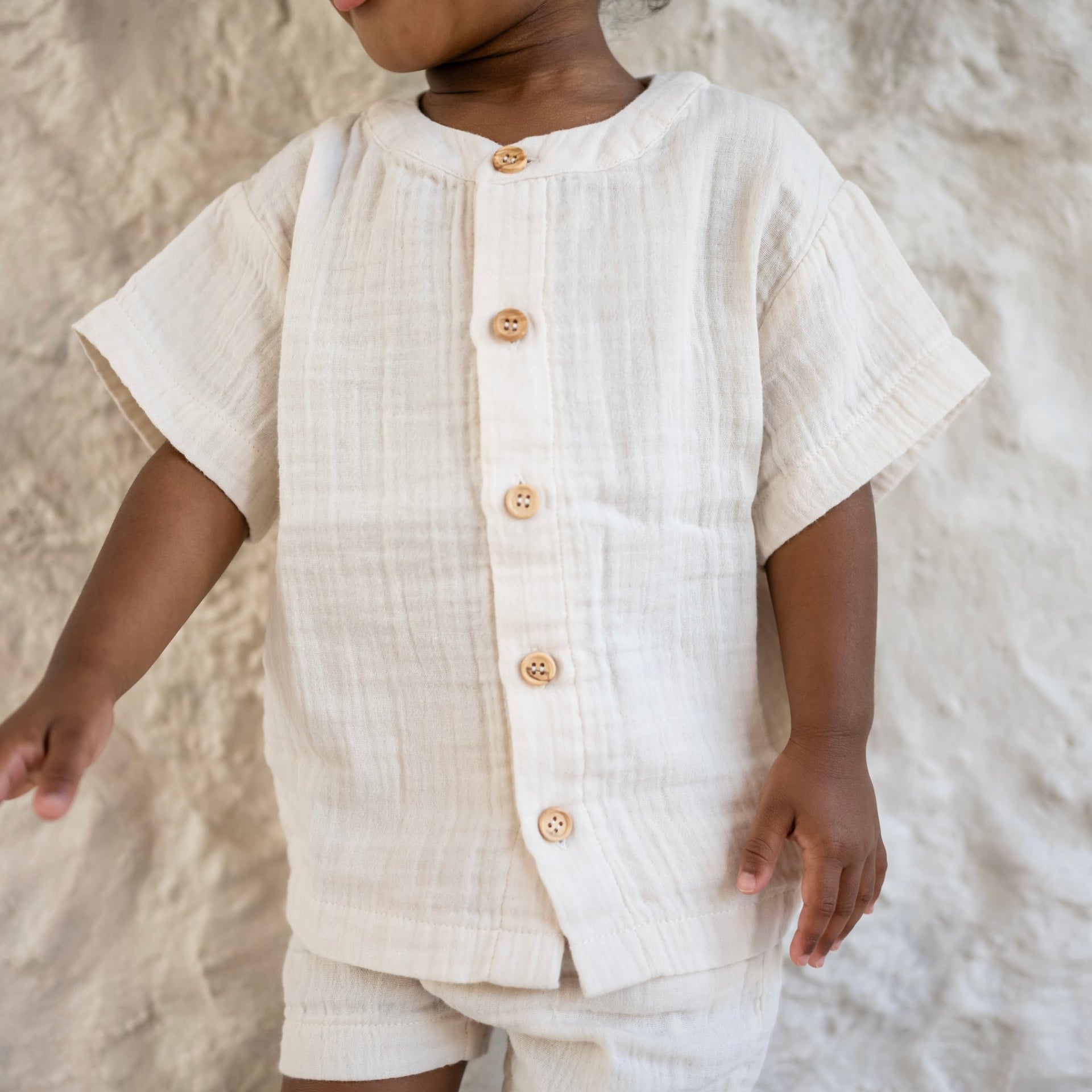 Organic Muslin Shirt Sand