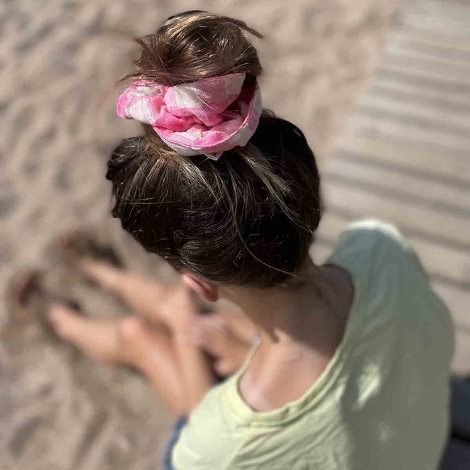 Scrunchie Chouchou Vichy Kanalblau