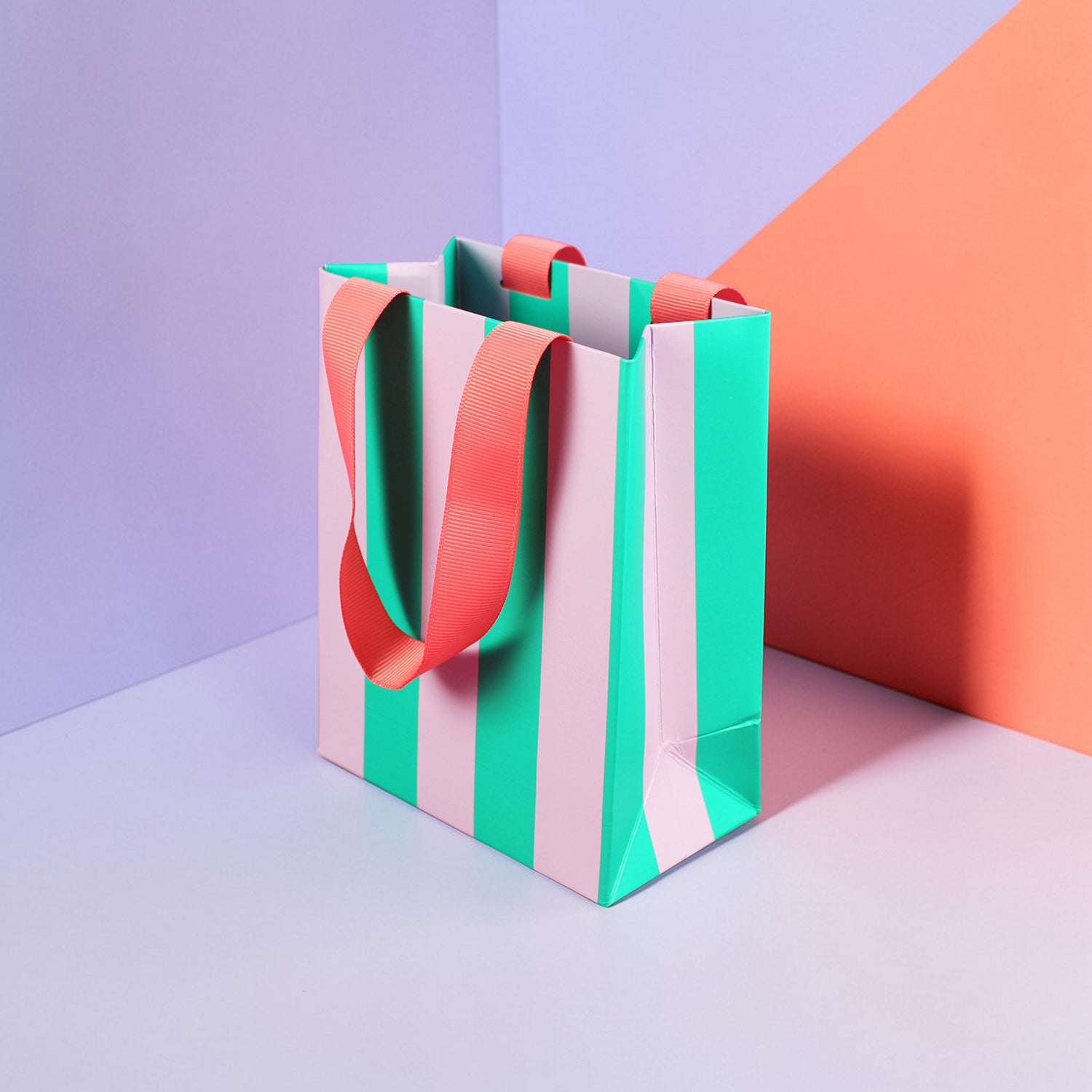 Geschenktasche | Größe S Flieder Mint Koralle