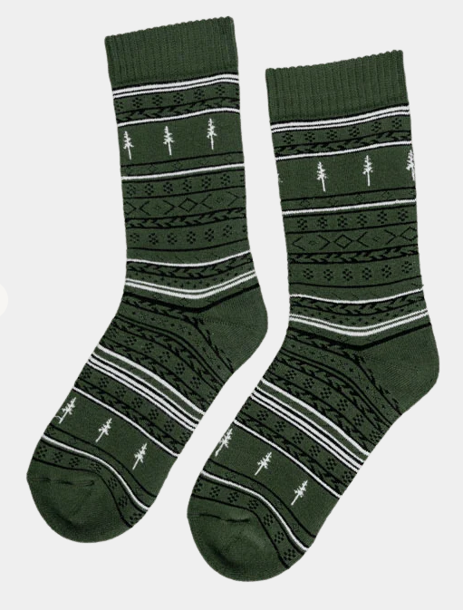 Tree Socks Cosy Norwegian green