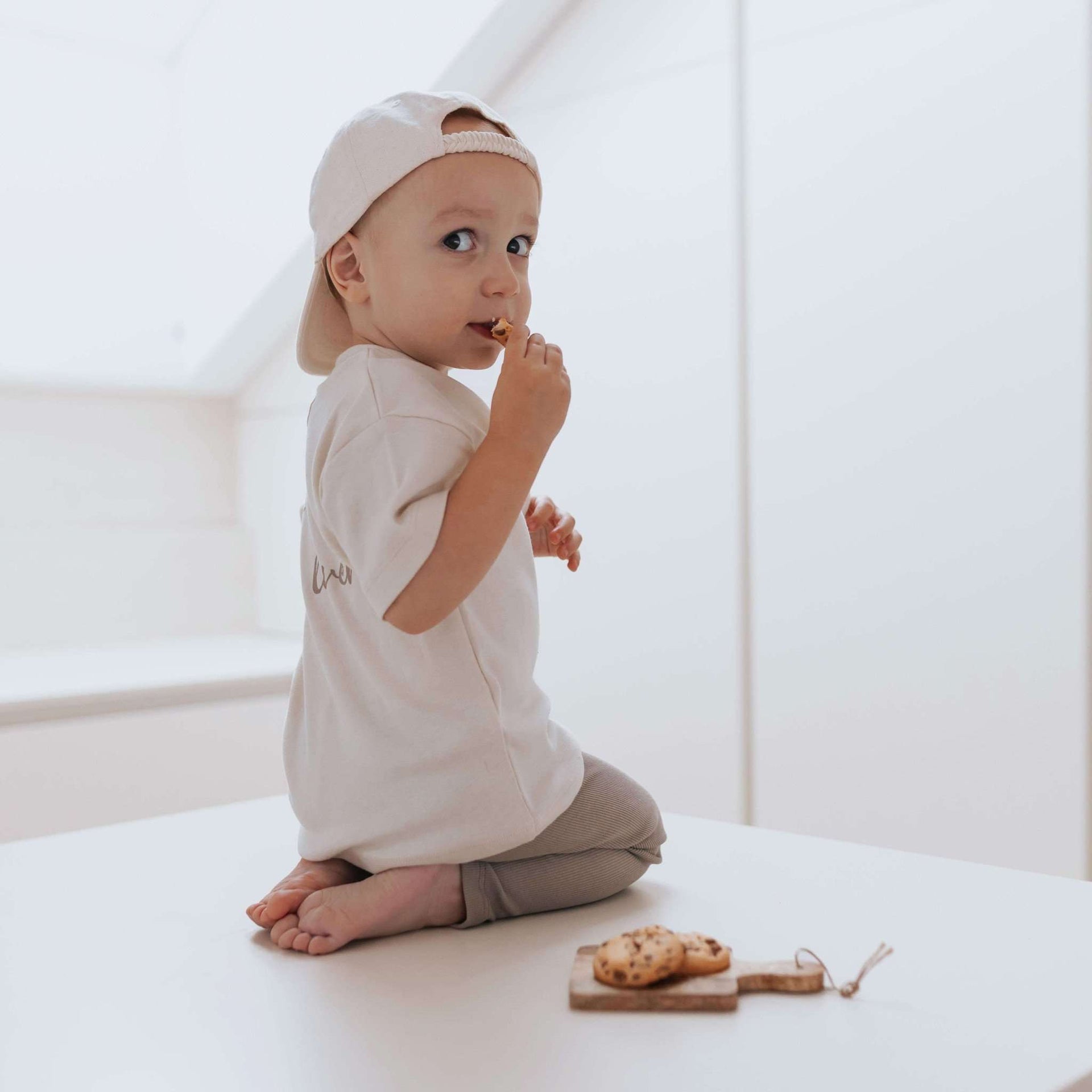Organic Oversize Shirt sand cookie