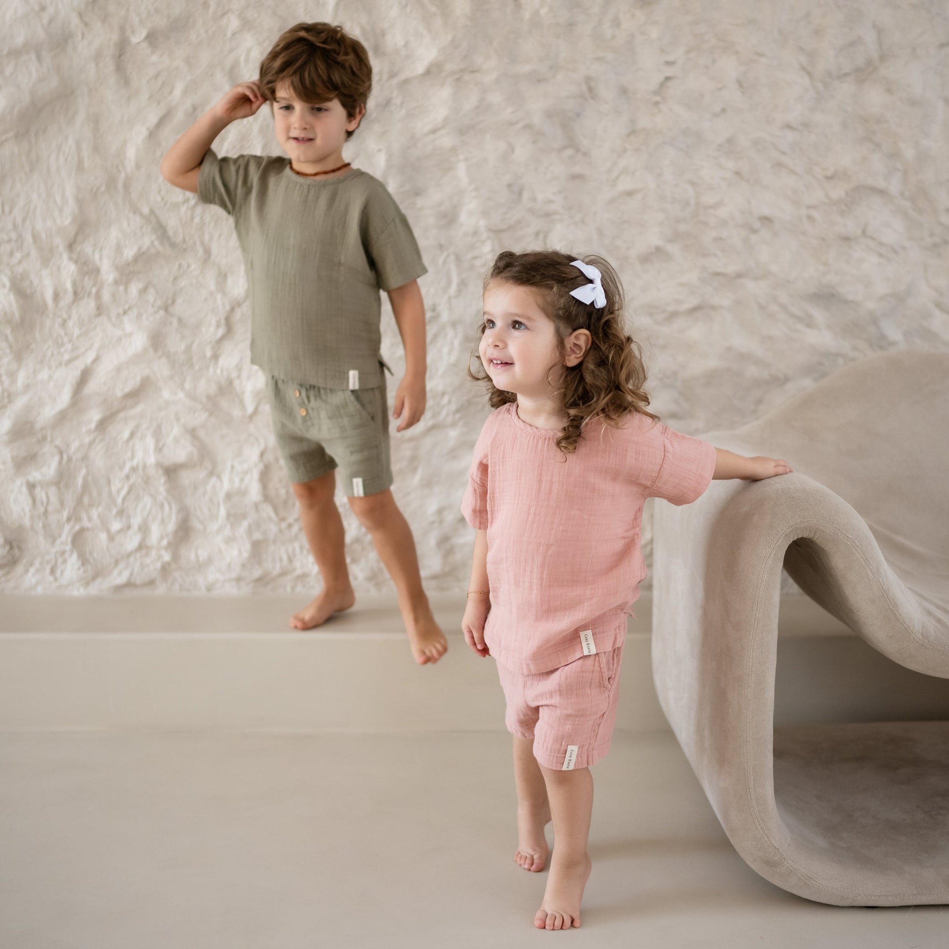 Organic Muslin T-Shirt Dusty Rose