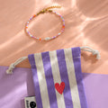 Perlenarmband | Flieder Rosa