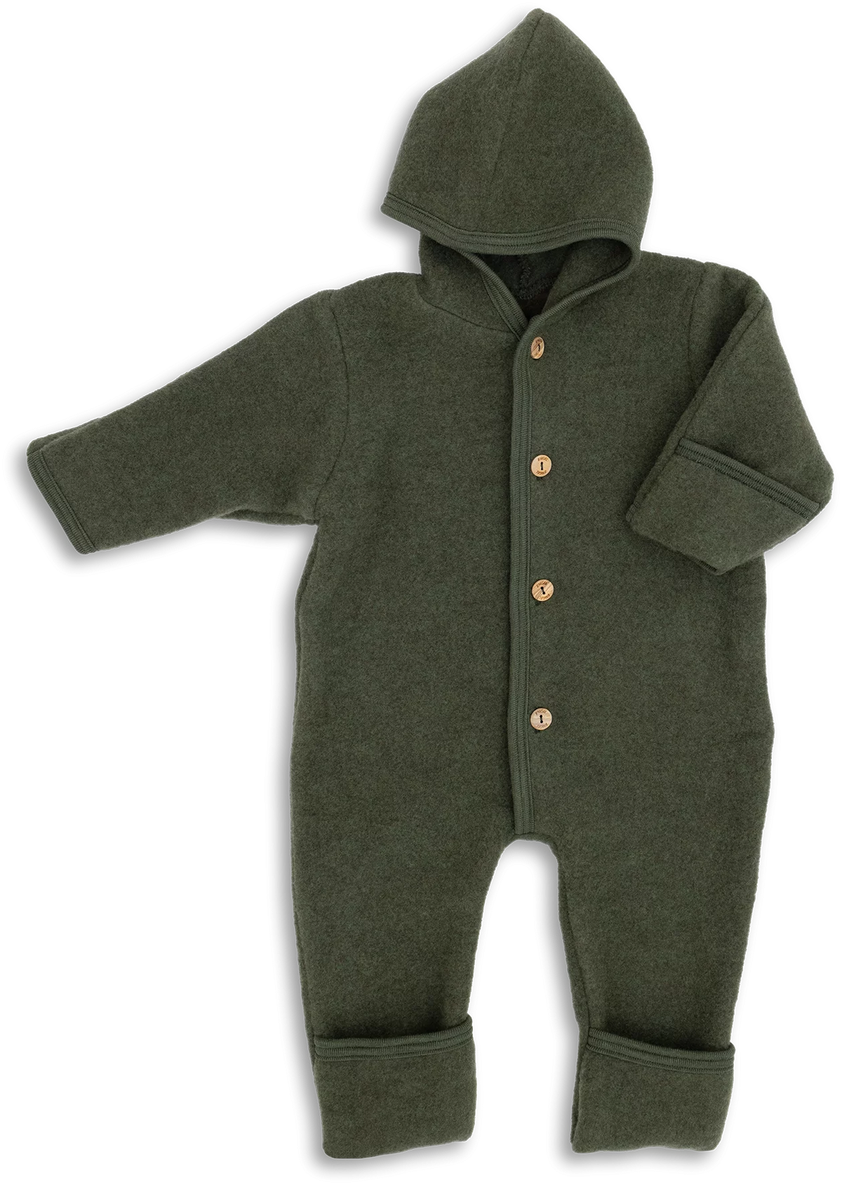 Kapuzenoverall Schilf Melange am Baby getragen, Blush Couture