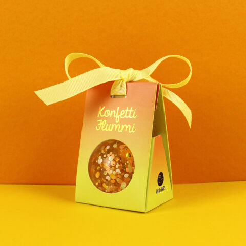 Flummiball | Konfetti Gold Zitronengelb Aprikot
