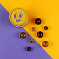 Magische Murmeln | Aubergine Dunkelgelb