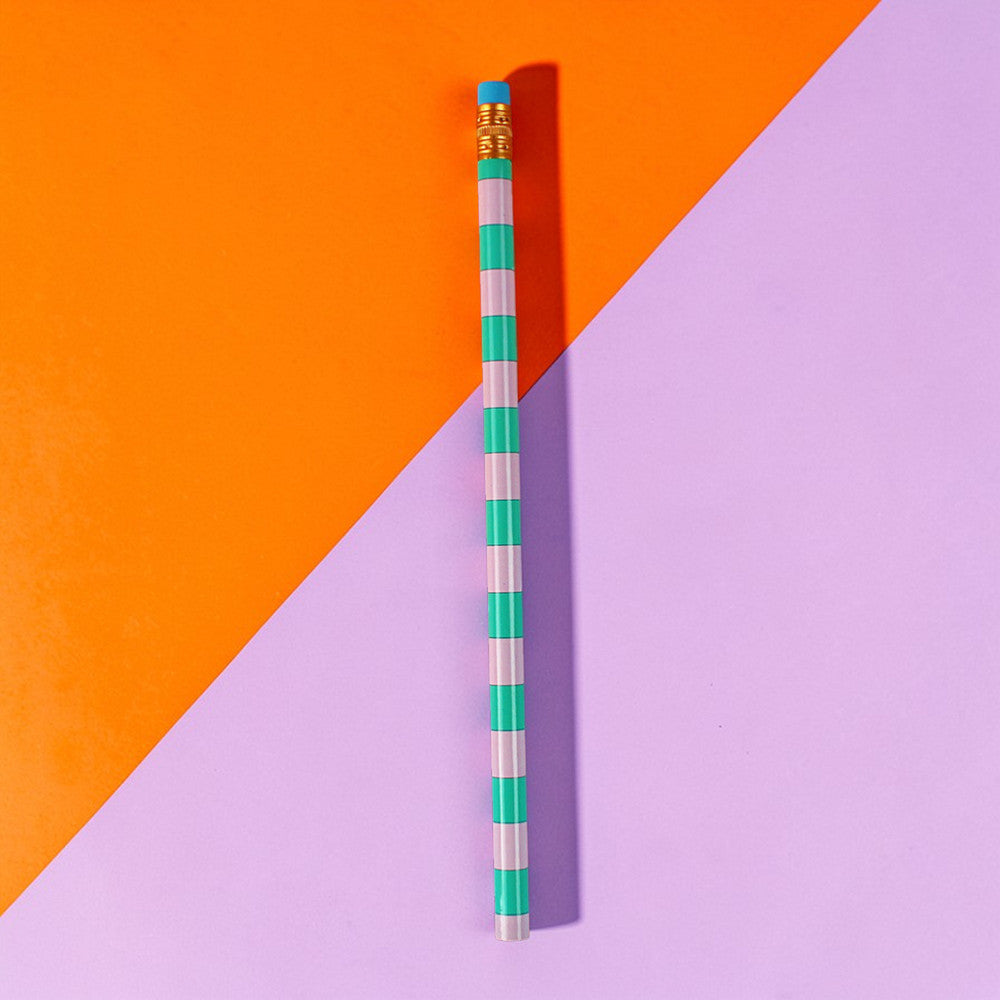 Bleistift | Stripes Flieder Petrol