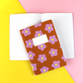 Notizheft | Flowers Braun Lila Gelb