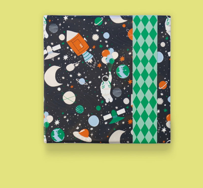 Geschenkpapier-Rolle | Space Grün