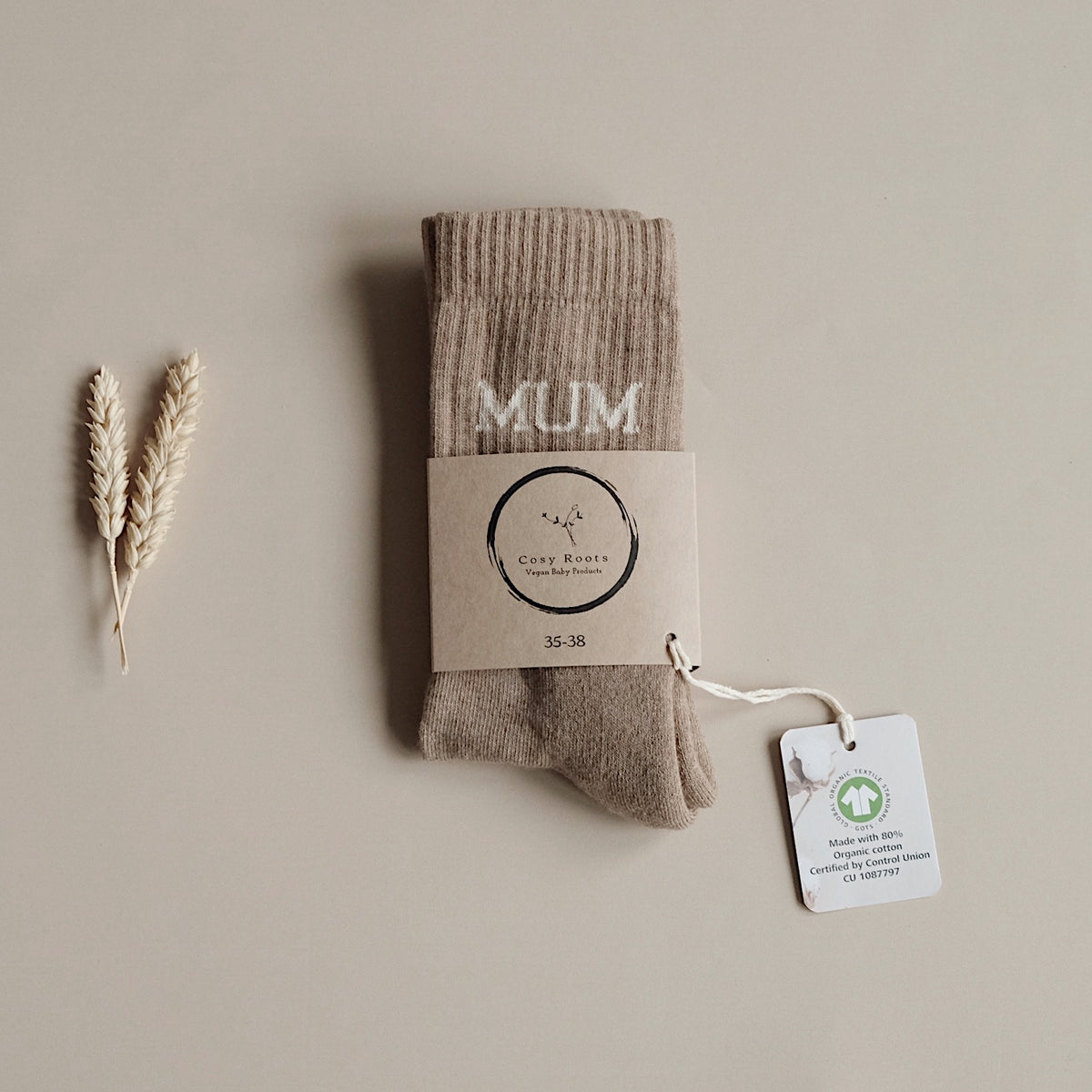 Organic Socks Mum - caramel