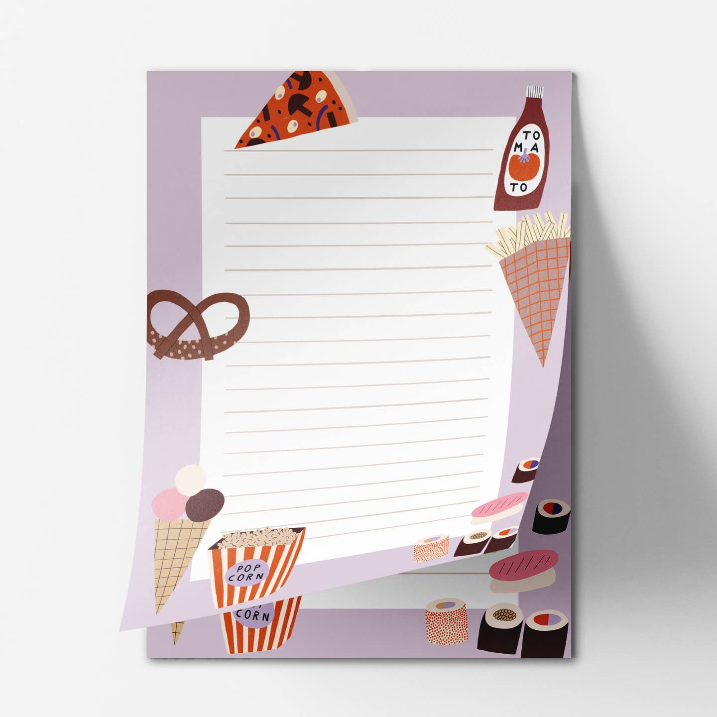 Notizblock Fastfood