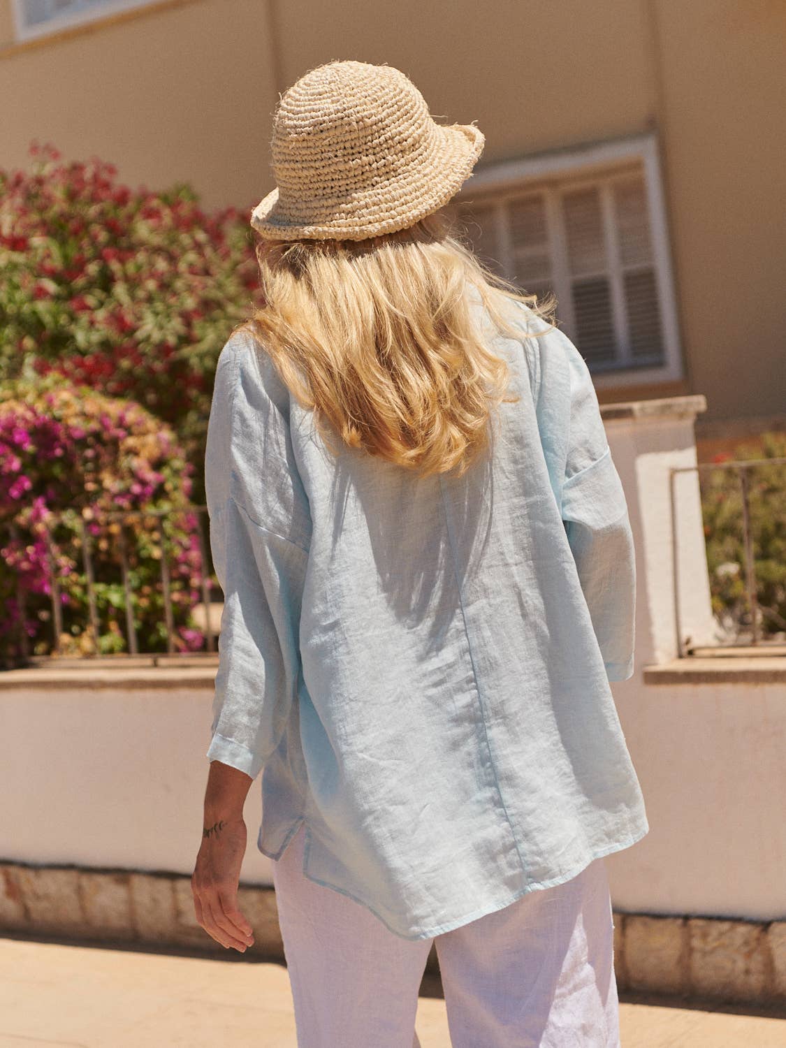 Linen Bluse Black Cathy