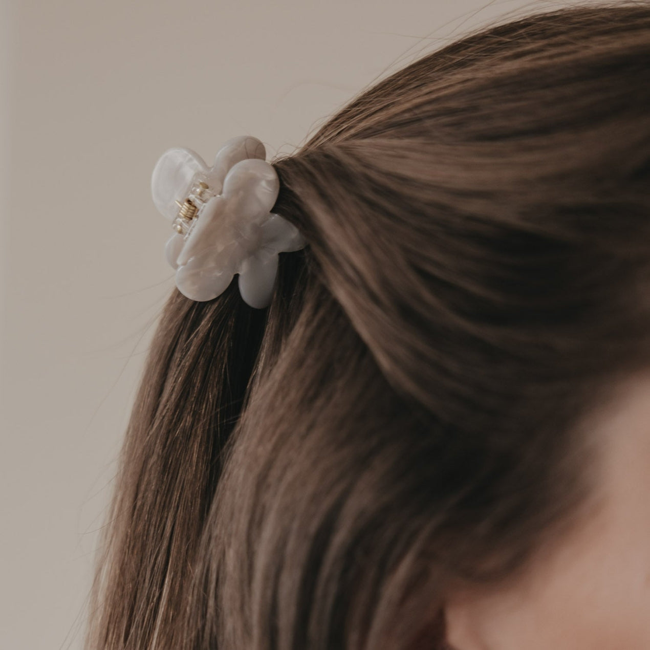 Haarspange Blume Pearl