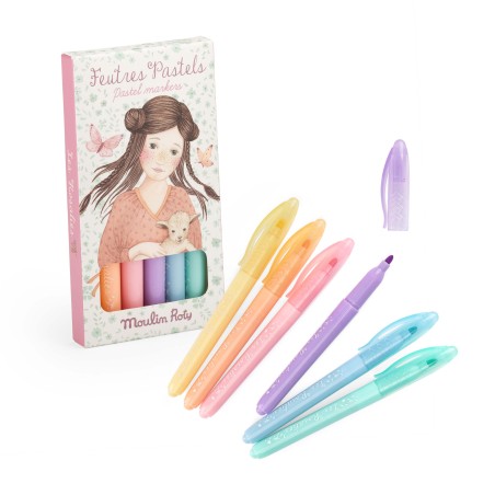 6 Farbstifte pastell - Les Rosalies