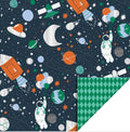 Geschenkpapier-Rolle | Space Grün