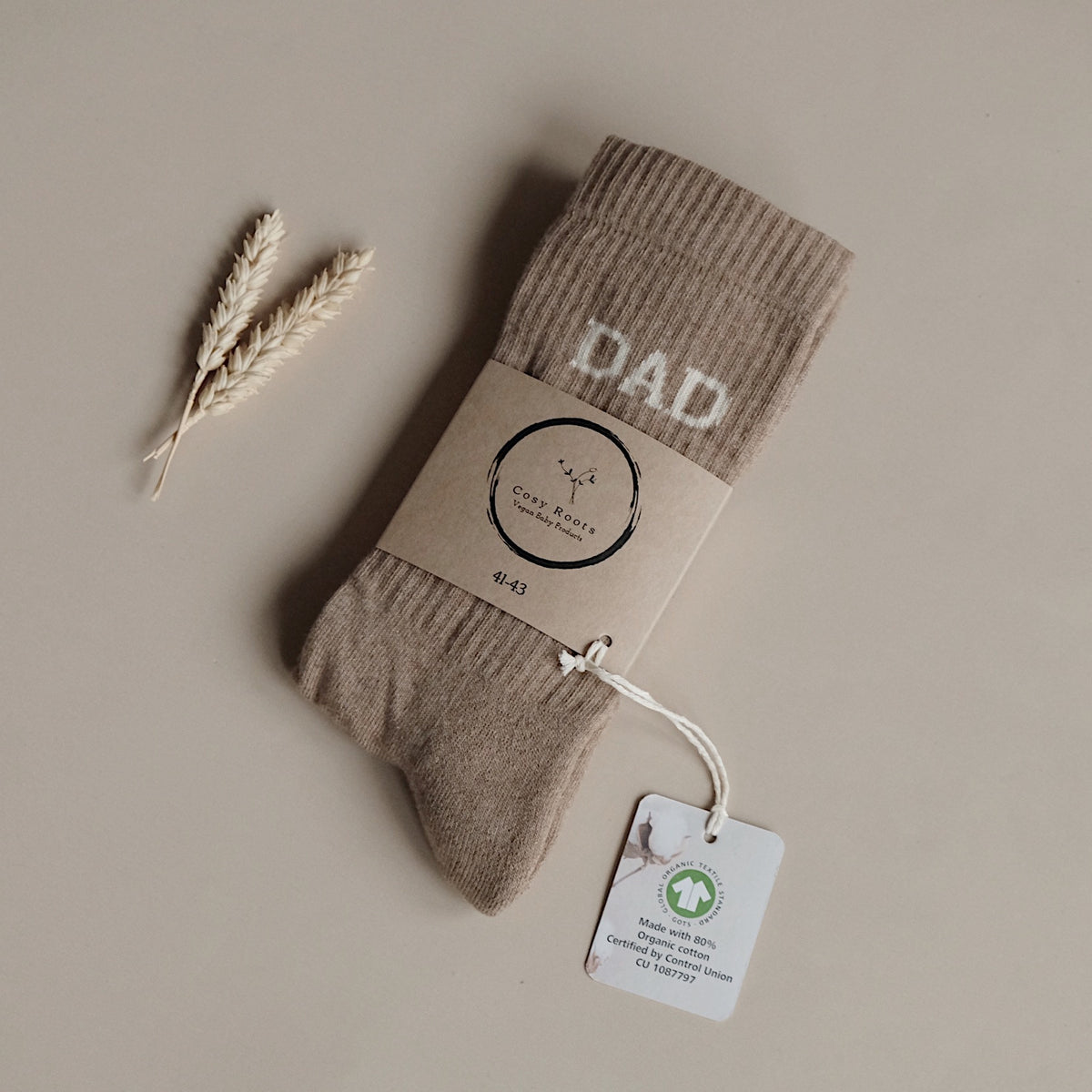 Organic Socks Dad - caramel
