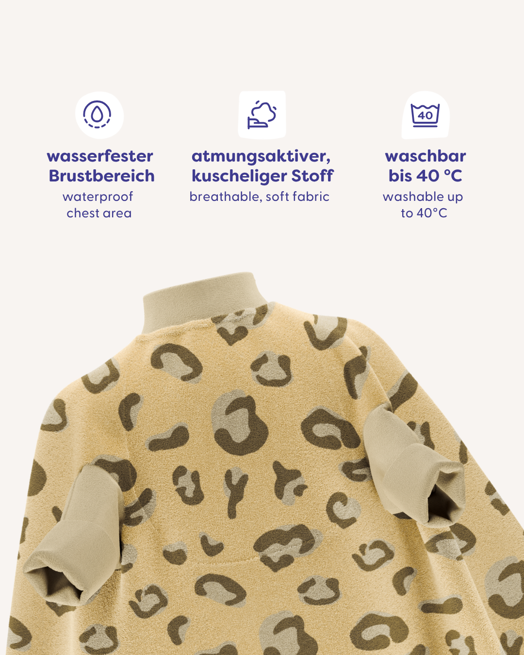 Lätzchen Boo Desert Dune aus Baumwollfrottee, Blush Couture