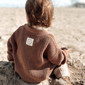 Organic Knit Cardigan Walnut