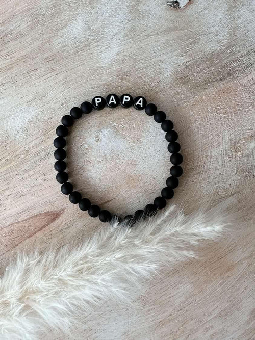 Armband Papa schwarz