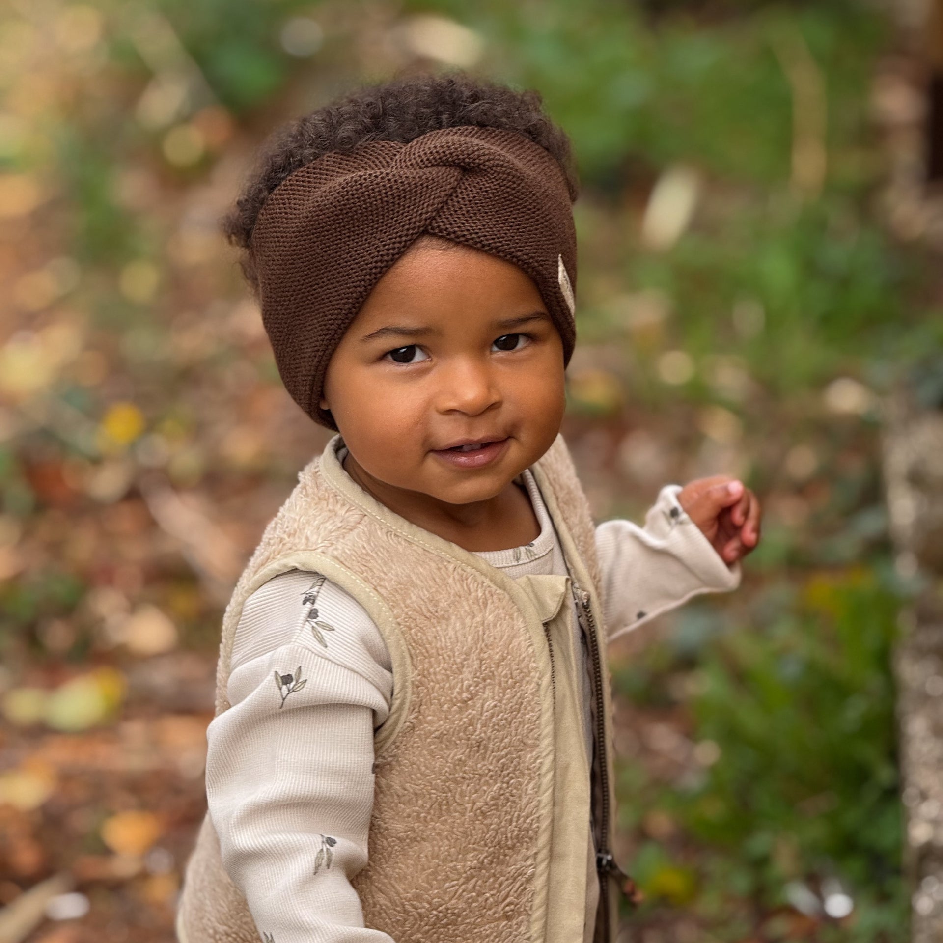 Organic Knit Headband Chocolate Brown