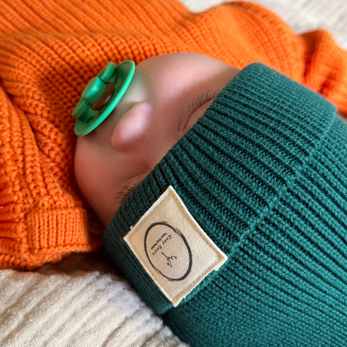 Strickmütze Forest Green aus Bio-Baumwolle, Blush Couture