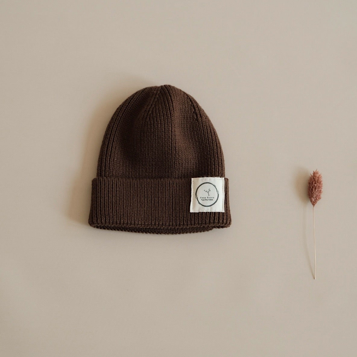 Organic Knit Beanie Chocolate