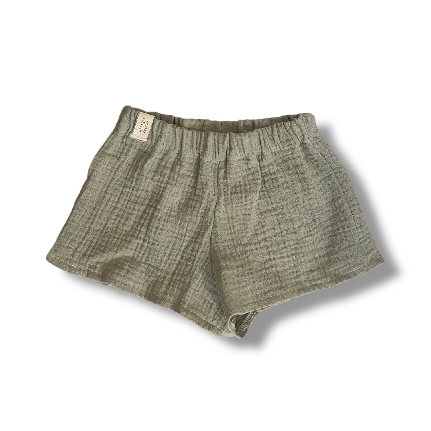 Musselin Shorts dusty green