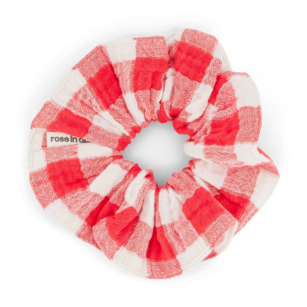Scrunchie mit Vichy-Karos in Tomatenrot